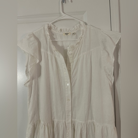 Dylan White Ruffle Button Dress - Picture 3 of 5